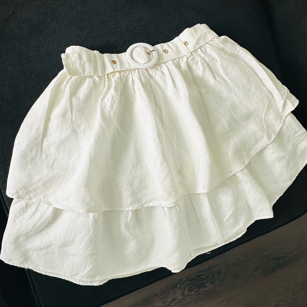 SABO SKIRT White Layered Skirt - Picture 3 of 3